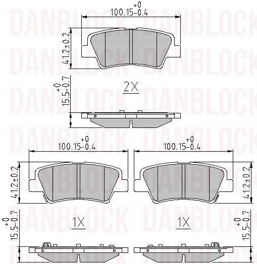 Brake Pad Set, disc brake (DB 511216)