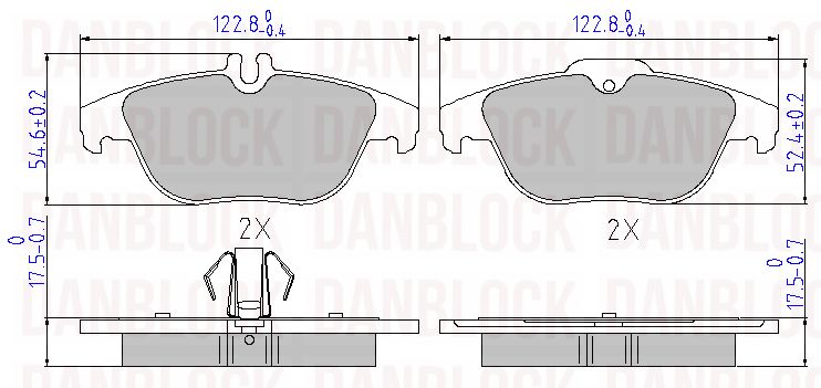Brake Pad Set, disc brake (DB 510547)