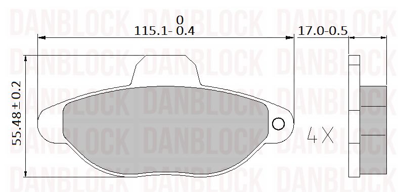 Brake Pad Set, disc brake (DB 510108)