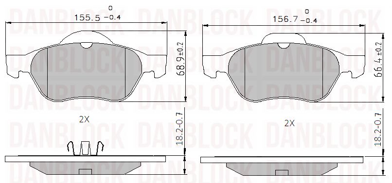 Brake Pad Set, disc brake (DB 510376)