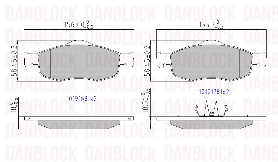 Brake Pad Set, disc brake (DB 510166)