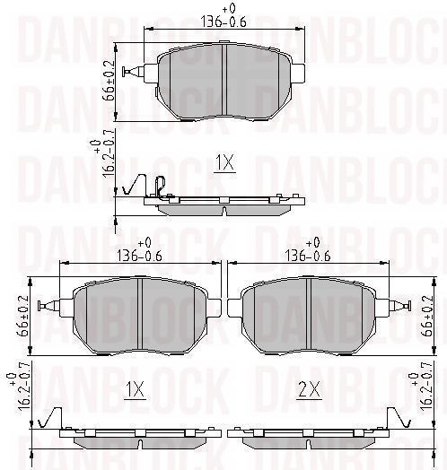 Brake Pad Set, disc brake (DB 511296)