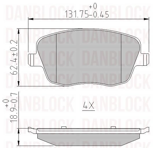 Brake Pad Set, disc brake (DB 510233)