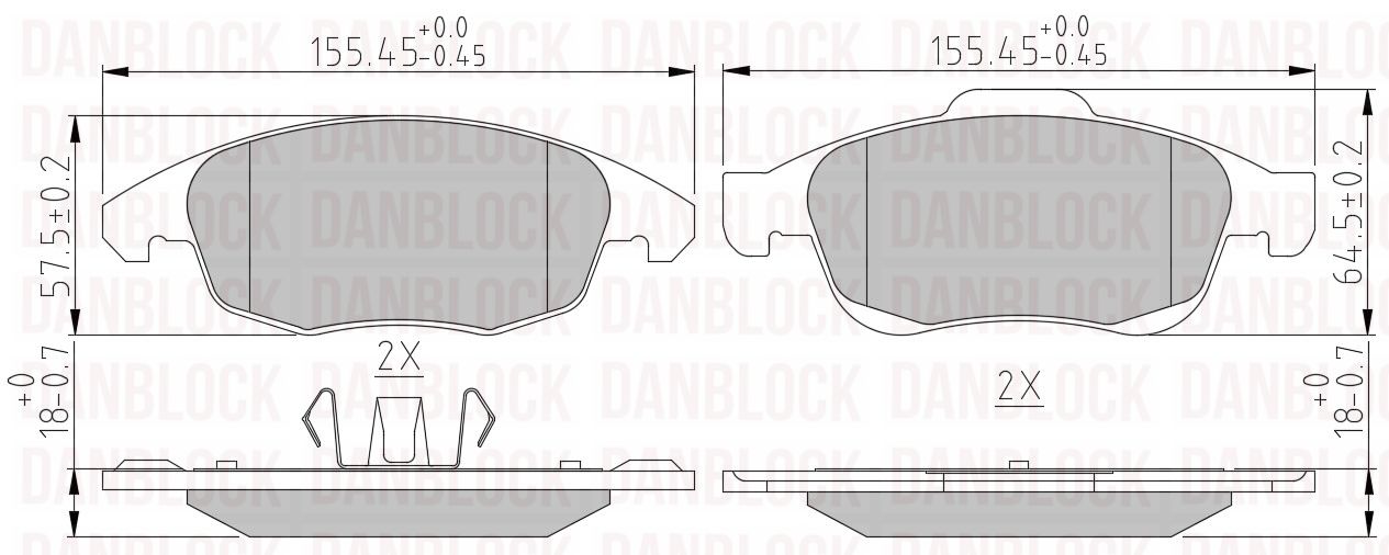 Brake Pad Set, disc brake (DB 510565)