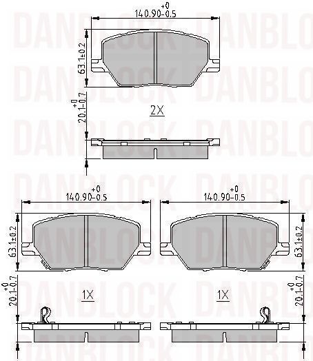 Brake Pad Set, disc brake (DB 511278)
