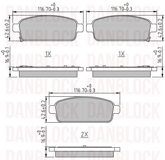 Brake Pad Set, disc brake (DB 510761)
