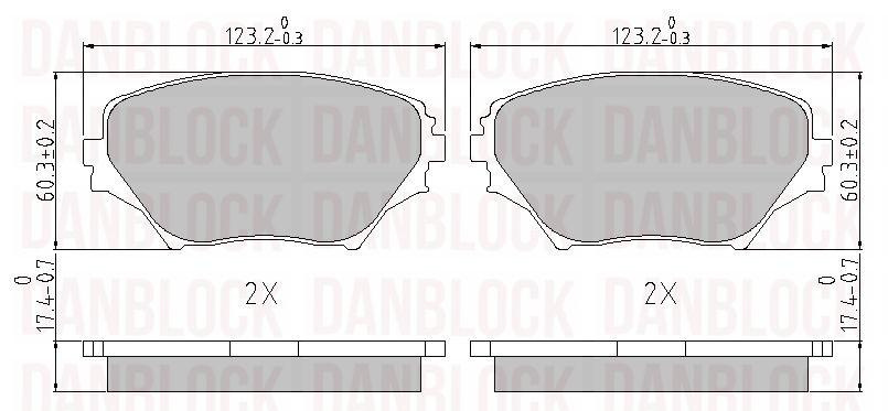 Brake Pad Set, disc brake (DB 510420)
