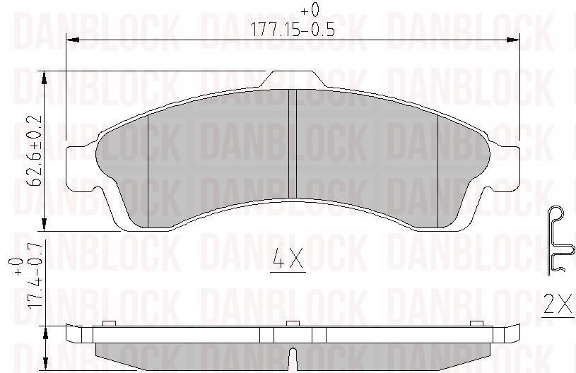 Brake Pad Set, disc brake (DB 511149)