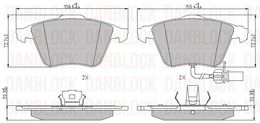 Brake Pad Set, disc brake (DB 510920)