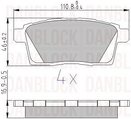 Brake Pad Set, disc brake (DB 510567)