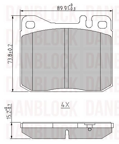 Brake Pad Set, disc brake (DB 511006)