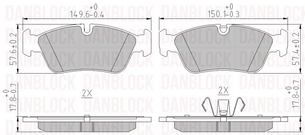 Brake Pad Set, disc brake (DB 510506)