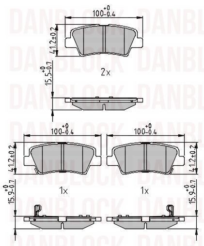 Brake Pad Set, disc brake (DB 511406)