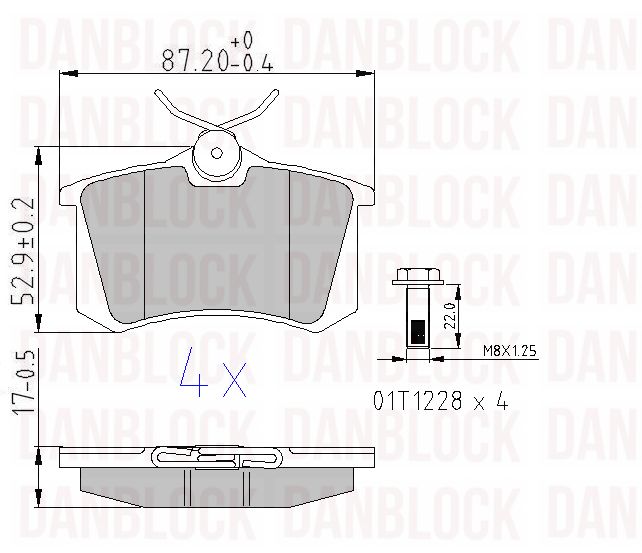 Brake Pad Set, disc brake (DB 510070)