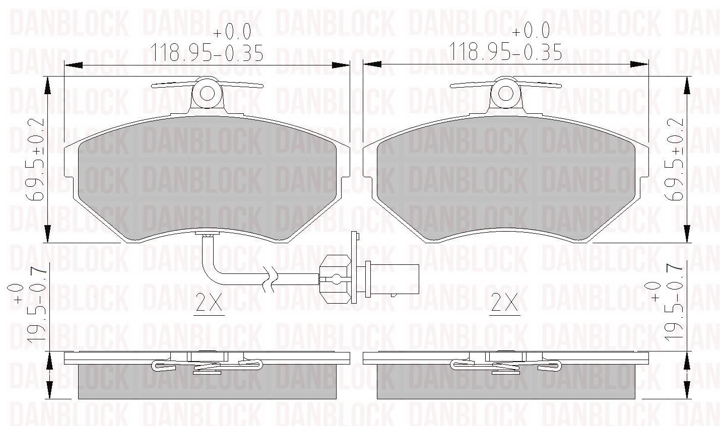 Brake Pad Set, disc brake (DB 510391)