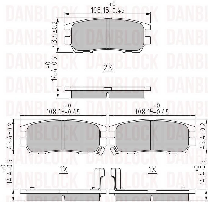 Brake Pad Set, disc brake (DB 510147)