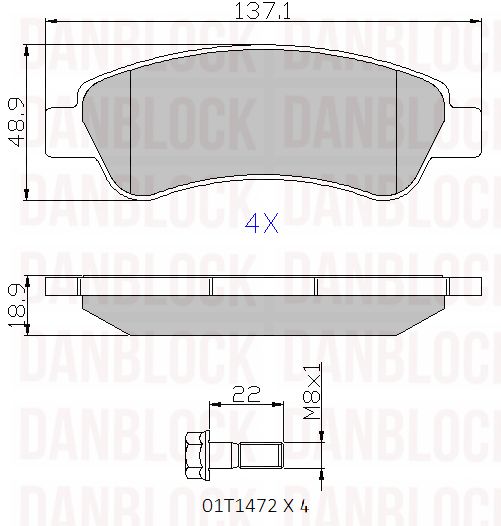 Brake Pad Set, disc brake (DB 510562)