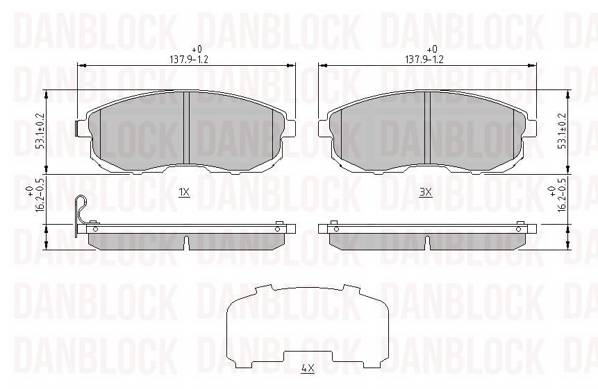 Brake Pad Set, disc brake (DB 510703)