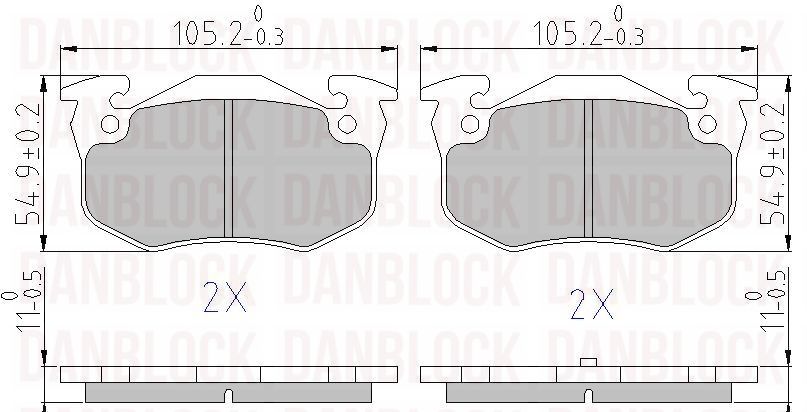 Brake Pad Set, disc brake (DB 510036)