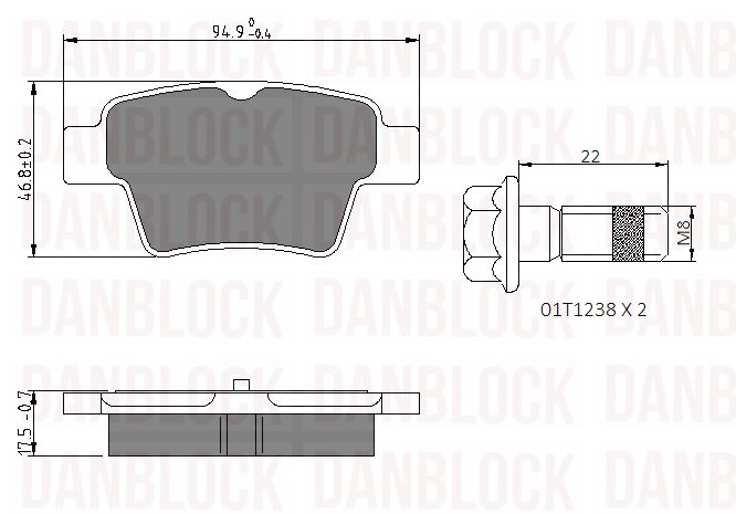 Brake Pad Set, disc brake (DB 510514)