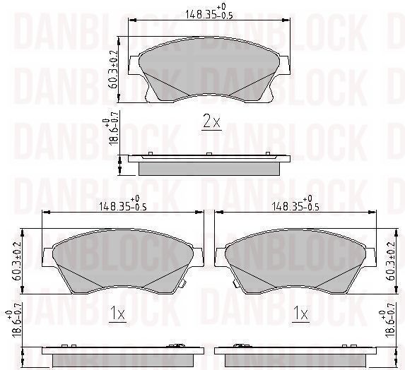 Brake Pad Set, disc brake (DB 510759)