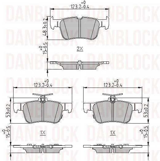 Brake Pad Set, disc brake (DB 511291)