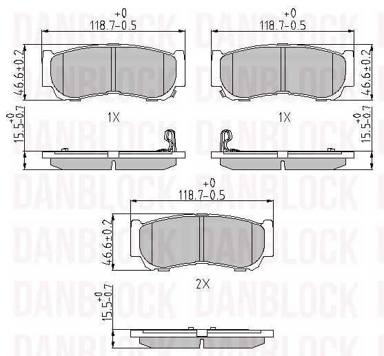 Brake Pad Set, disc brake (DB 510687)