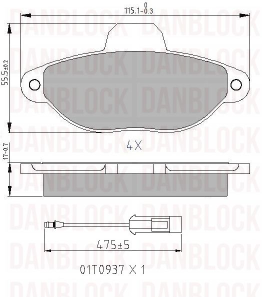 Brake Pad Set, disc brake (DB 510197)