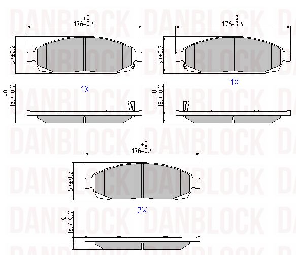Brake Pad Set, disc brake (DB 510492)