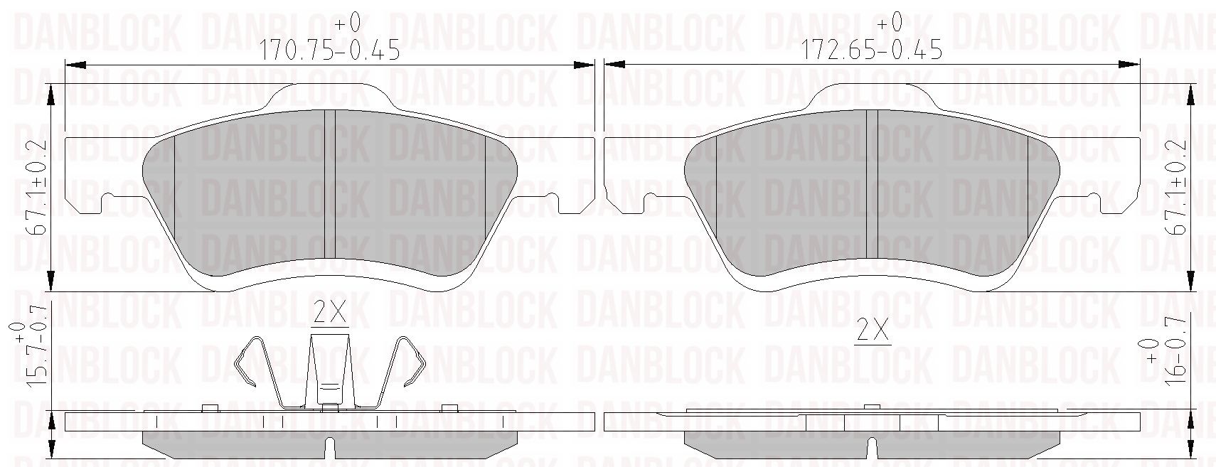 Brake Pad Set, disc brake (DB 511092)