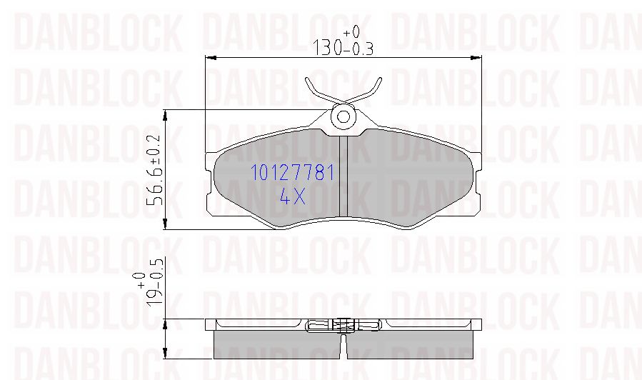 Brake Pad Set, disc brake (DB 510020)