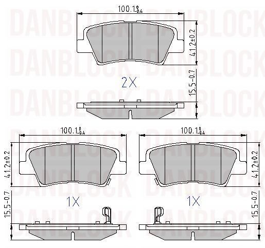 Brake Pad Set, disc brake (DB 510870)
