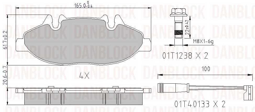 Brake Pad Set, disc brake (DB 510706)
