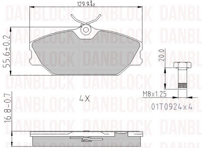 Brake Pad Set, disc brake (DB 510389)