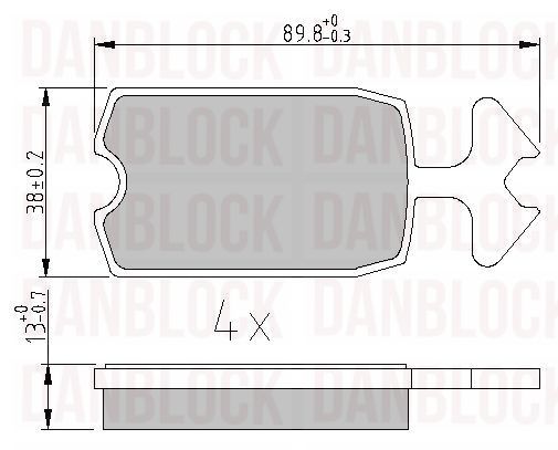 Brake Pad Set, disc brake (DB 511014)