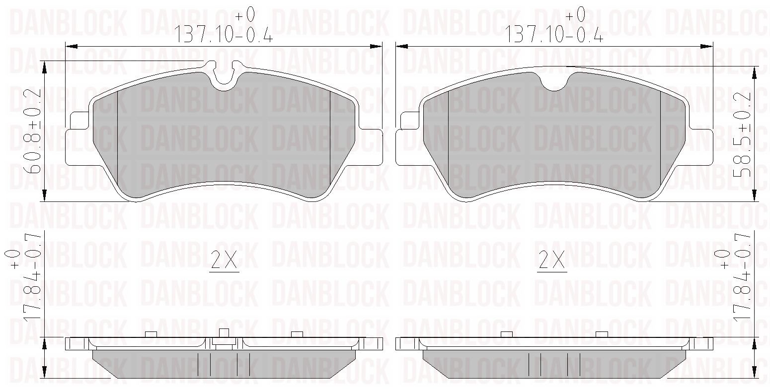 Brake Pad Set, disc brake (DB 511129)