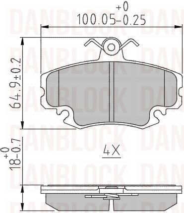 Brake Pad Set, disc brake (DB 510236)