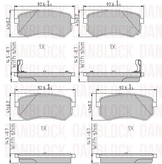 Brake Pad Set, disc brake (DB 510540)