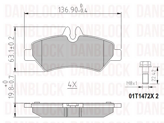 Brake Pad Set, disc brake (DB 510518)