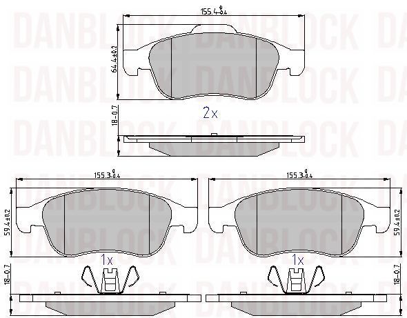 Brake Pad Set, disc brake (DB 510867)