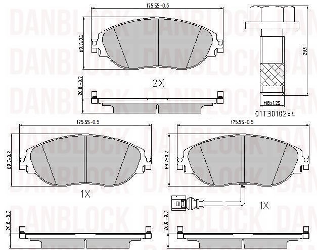 Brake Pad Set, disc brake (DB 510947)