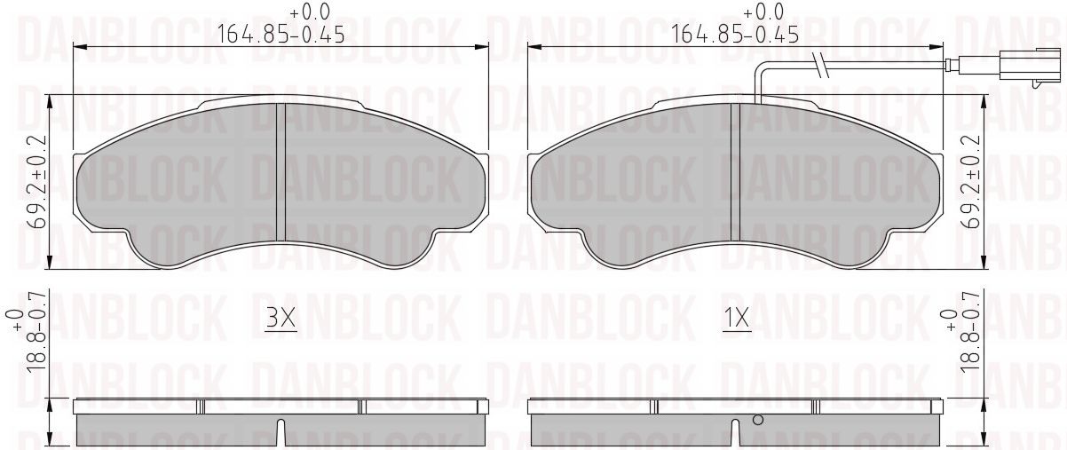 Brake Pad Set, disc brake (DB 510212)