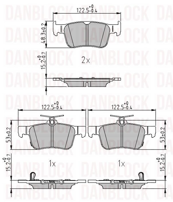 Brake Pad Set, disc brake (DB 511360)