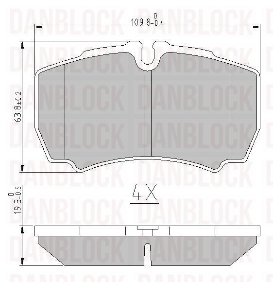 Brake Pad Set, disc brake (DB 511269)