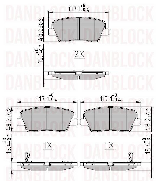 Brake Pad Set, disc brake (DB 510918)