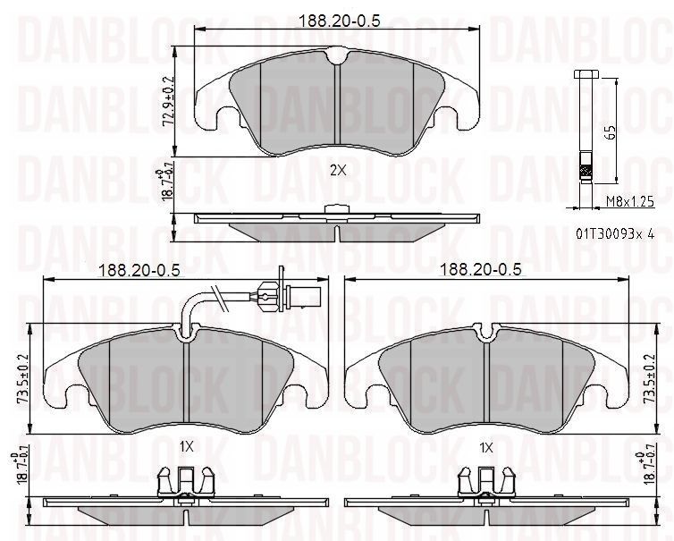 Brake Pad Set, disc brake (DB 510916)