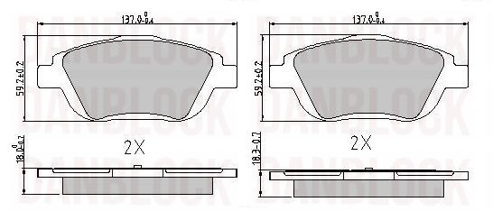 Brake Pad Set, disc brake (DB 510767)