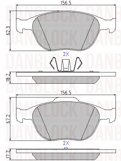 Brake Pad Set, disc brake (DB 510477)