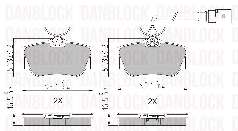 Brake Pad Set, disc brake (DB 510397)