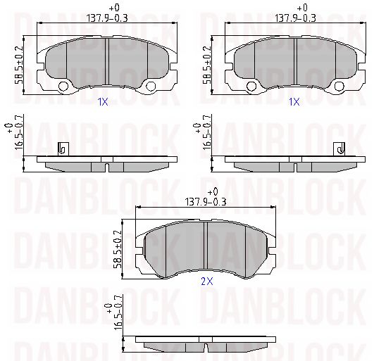 Brake Pad Set, disc brake (DB 510370)